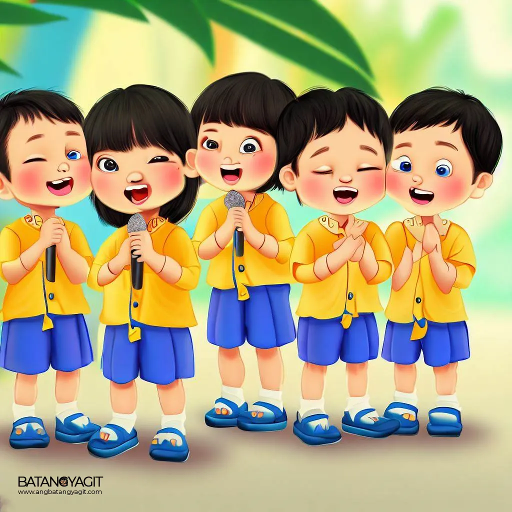 kinder nursery students signing