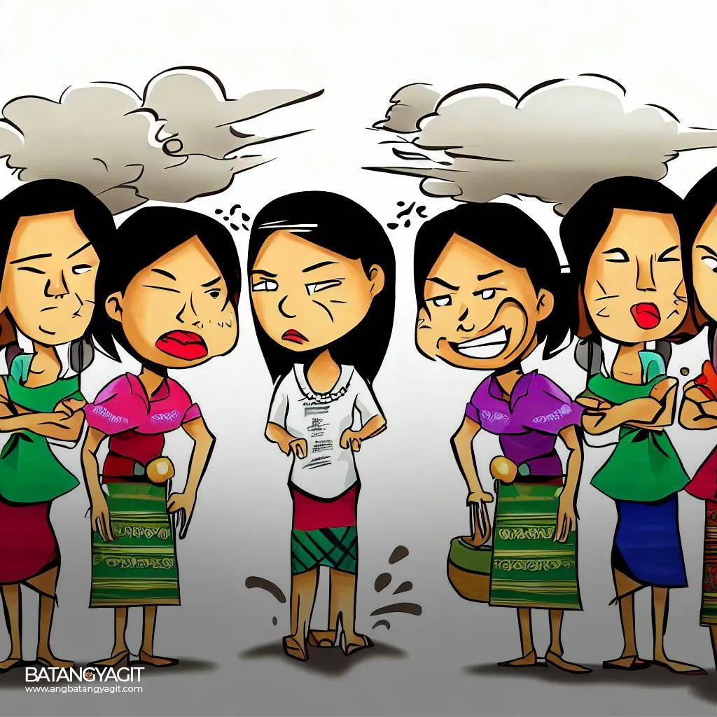 people calm quarrel caricature